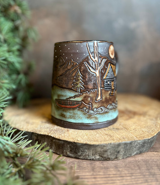 Cabin Mug in dark clay