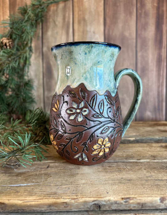 Flower swirl mug